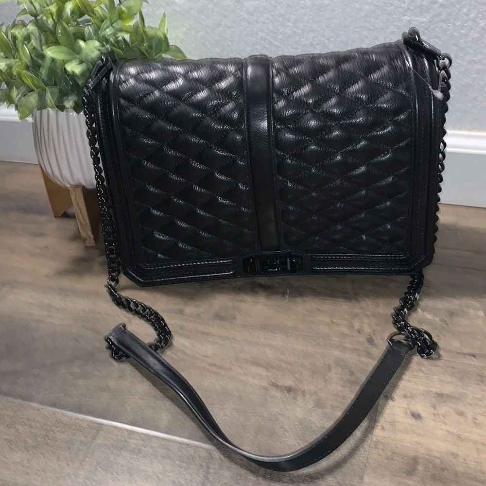 NWT REBECCA MINKOFF LOVE JUMBO QUILTED CROSSBODY - Picture 3 of 14